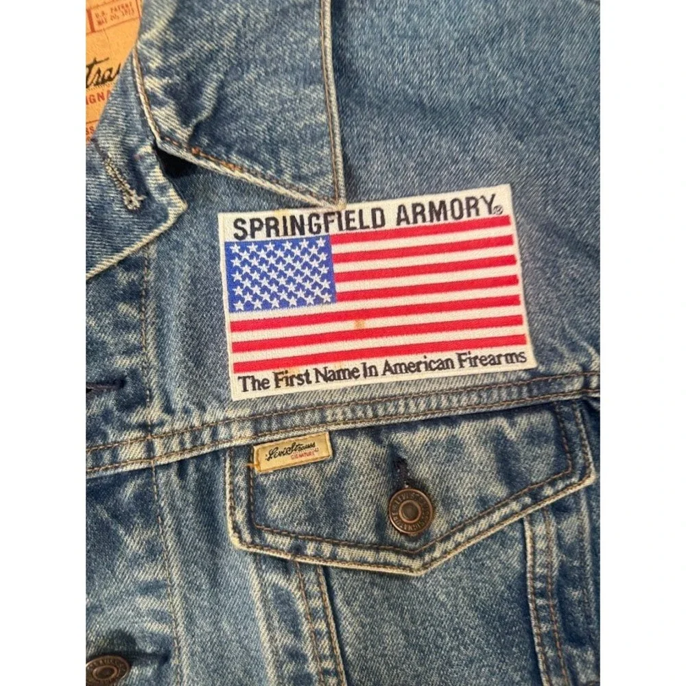 Levi Strauss Signature Denim Jacket M Blue Springfield Armory‎ Combat Engineer.